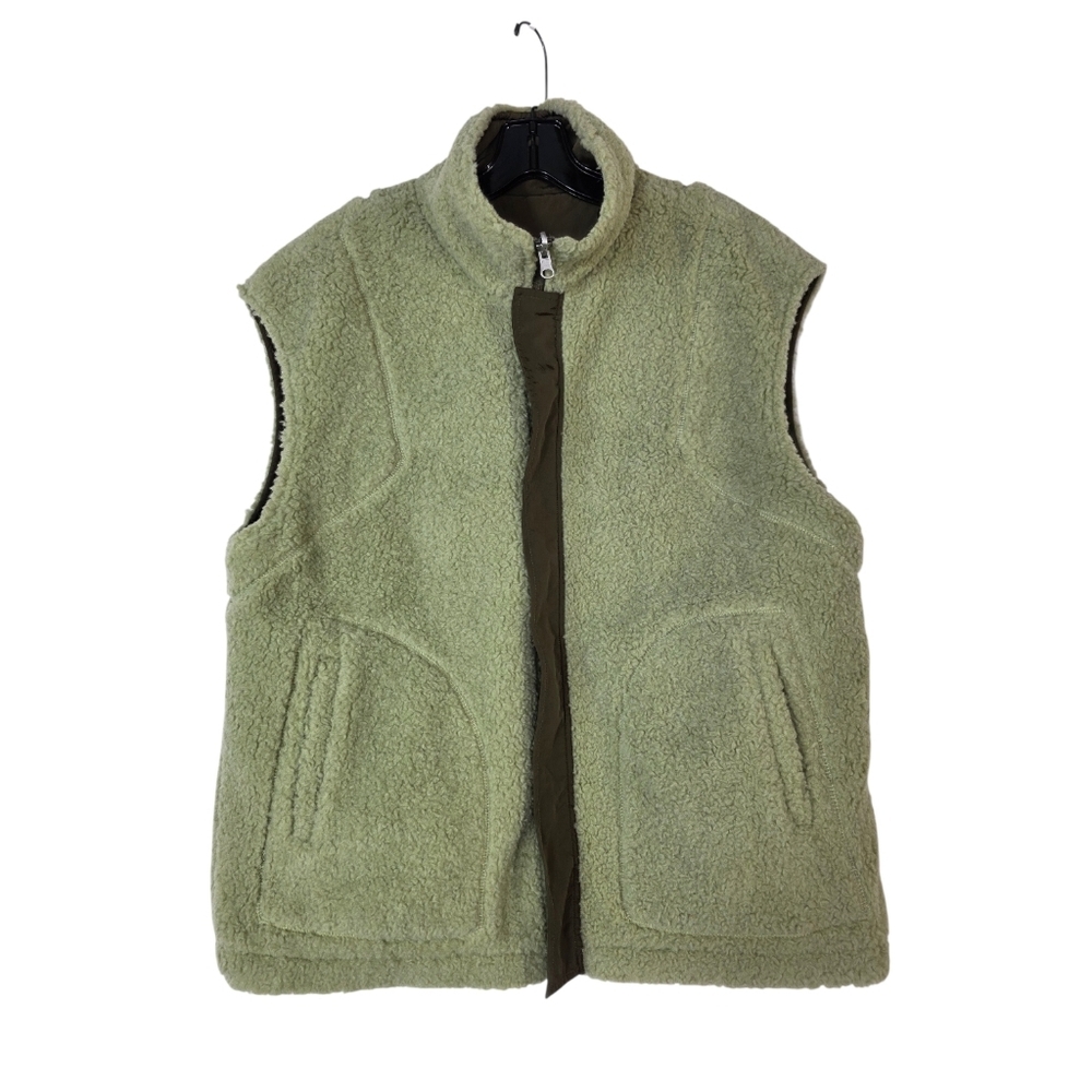 Initial Reversible fleece  wool blend vest